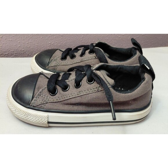 Converse Chuck Taylor All Star Shoes Infant Size 7 Low Top Black Canvas - Picture 3 of 8